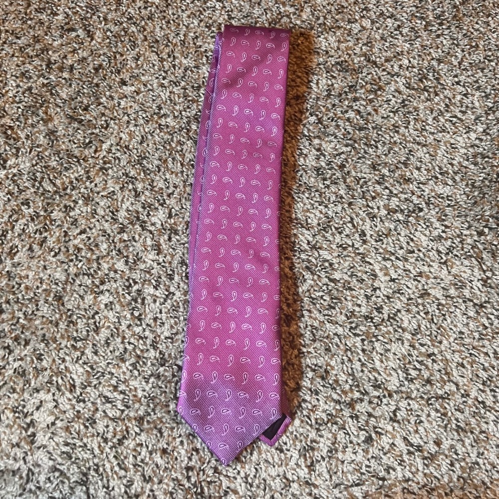 Michael Kors Purple Paisley Necktie Silk Blend‎ Business Career Casual